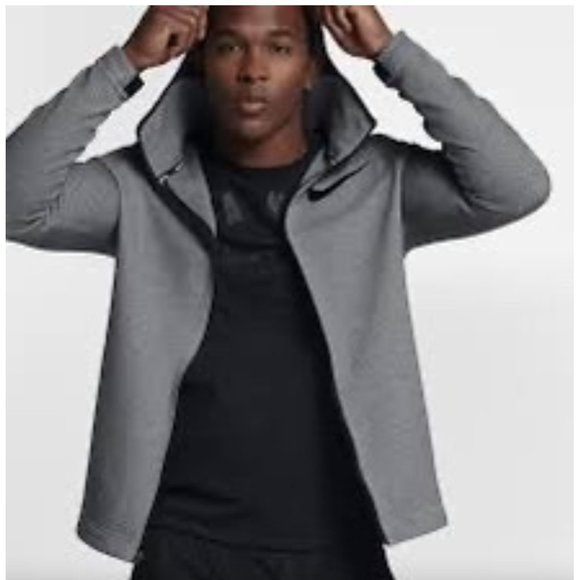 Nike Dry Showtime Full-Zip Hoodie Mens Size XL Dri-Fit Athletic Basketball Gray - Picture 7 of 16